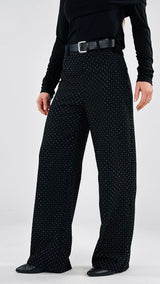 Pantalone palazzo microstrass H.