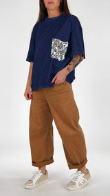 T- shirt m/m pailletes T