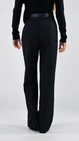 Pantalone palazzo microstrass H.