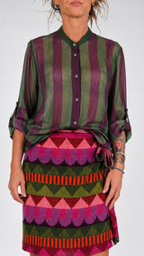 Camicia organza riga larga H.