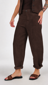 Pantalone egg lino natural H.