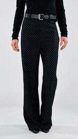 Pantalone palazzo microstrass H.