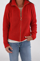 Cardigan cotone zip H.