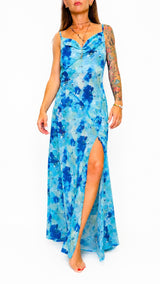 Abito lungo organza fantasia T.