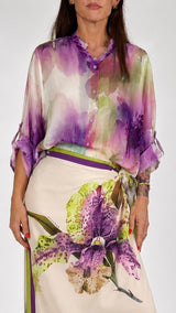 Camicia fiori sfumati H.