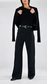 Pantalone palazzo microstrass H.