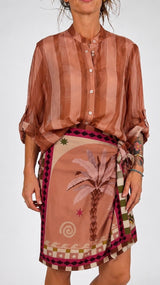Camicia organza riga larga H.