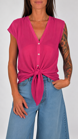 Camicia basic aletta nodino T.