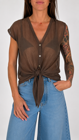 Camicia basic aletta nodino T.