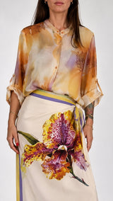 Camicia fiori sfumati H.