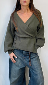 Cardigan baloon cinturina Twin