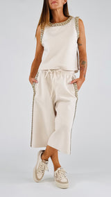 Bermuda felpa strass T.