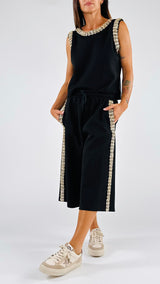 Bermuda felpa strass T.