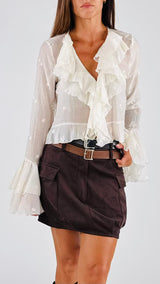 Camicina organza operata H.