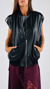 Bomber smanicato patch H.