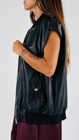 Bomber smanicato patch H.