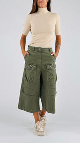 Bermuda cargo borchiato T.