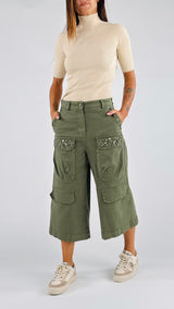 Bermuda cargo borchiato T.