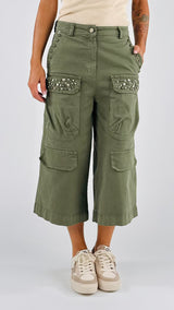 Bermuda cargo borchiato T.