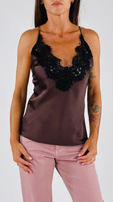 Top lingerie macramè T.