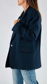 Giacca gessata+micropaillettes K.