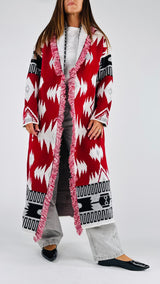 Cappotto jacquard azteco Vic.