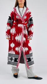 Cappotto jacquard azteco Vic.
