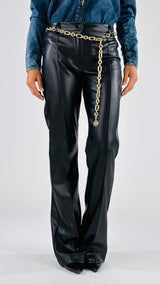 Pantalone ecopelle catena T.