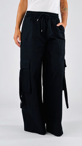 Pantalone drill palazzo cargo T.