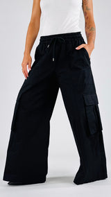 Pantalone drill palazzo cargo T.