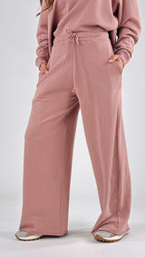 Pantalone palazzo felpa garzata H.