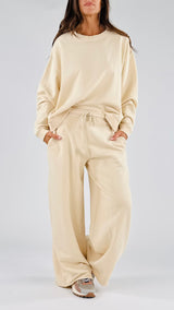 Pantalone palazzo felpa garzata H.