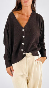 Cardigan costa inglese bottoni mil. H.