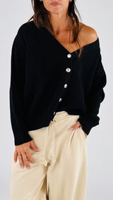 Cardigan costa inglese bottoni mil. H.