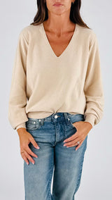 Maglia V micropaillettes K.