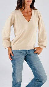 Maglia V micropaillettes K.