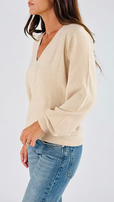 Maglia V micropaillettes K.