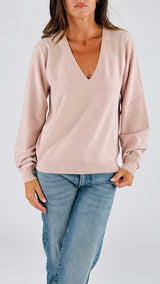 Maglia V micropaillettes K.