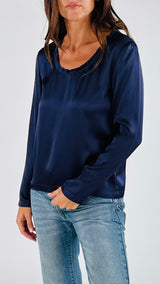 T-shirt raso m/l scollo madonna H.