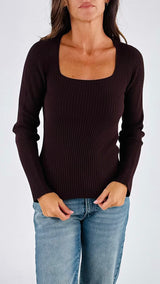 Maglia costa scollo quadrato K.