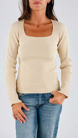 Maglia costa scollo quadrato K.