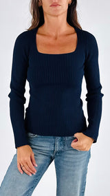 Maglia costa scollo quadrato K.