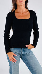 Maglia costa scollo quadrato K.