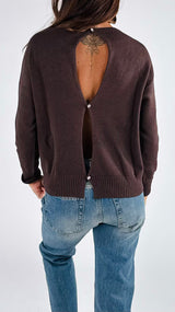 Pull bottoncini gioiello dietro Vic.