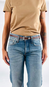 Cintura fibbia zigrinata H.