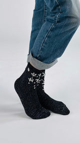 Calzino lurex cabochon