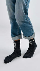 Calzino lurex cabochon