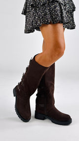 Biker eco camoscio fibbie