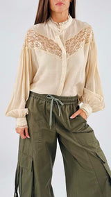 Camicia coreana pizzo You