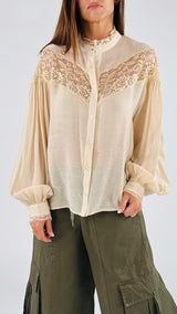 Camicia coreana pizzo You